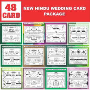 48 New  Wedding card bundle CDR file
